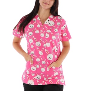 Wholesale Custom Made Sublimation Scrubs Uniforms Short Sleeve Nursing Scrubs <b>Women</b> Stylish Medical Scrubs Uniforms Sets - Product Image 1