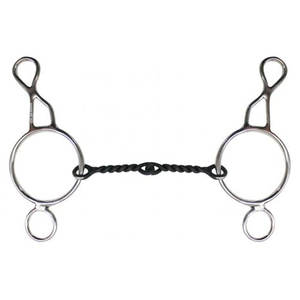 Apto Enterprises Mors Wonder Bit en acier inoxydable 5 pouces, acier bleu, bouche torsadée, modèle AE-12313, pour le contrôle équestre - Product Image 3