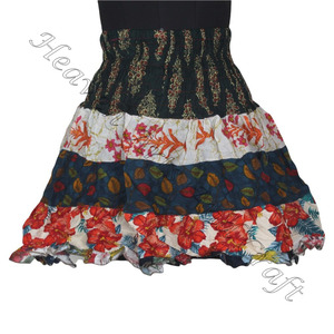 Gypsy indien Patchwork Mini Rara Hippy Boho Festival jupe Boho élégant MS109 Patch coton Mini Sexy jupe pour vêtements d'été - Product Image 3