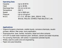 Pompe centrifuge semi-ouverte à haut rendement en fonte DC série CI JCP pour le traitement industriel des produits chimiques et le traitement de l'eau