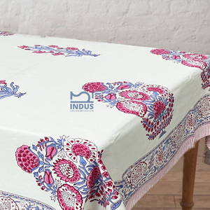 Nappe de table imprimée en toile de coton indien 4 places, 6 places et 8 places - Product Image 1