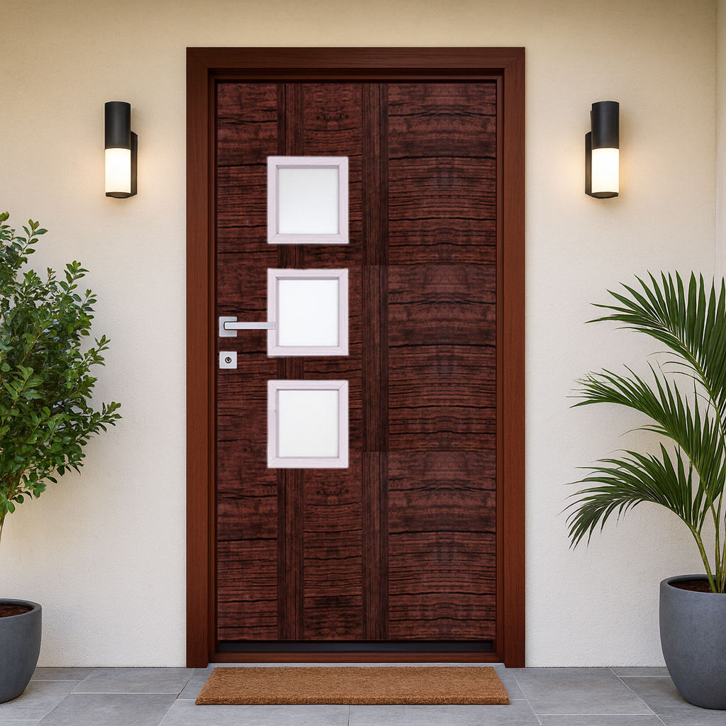 Waterproof Exterior Door - Modern Steel Glass Design, image size:1024x1024