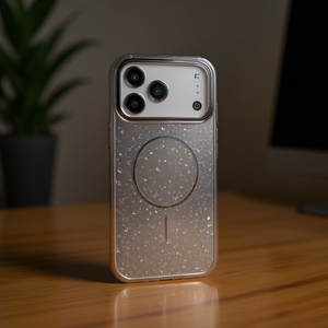 Étui magnétique en TPU+PC texturé en relief effet cristal lumière et ombre pour téléphone portable 16 Pro - Product Image 2