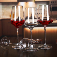 Verre à Vin Rouge en Cristal de Luxe Élégant, Goblet à Long Pied pour Mariage, Fête, Restaurant, Bar – Vente en Gros, Stock PRÊT À L'EXPÉDITION, Verrerie Premium