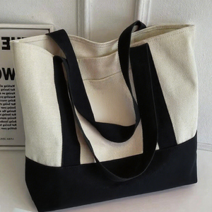 Sac fourre-tout à bandoulière en toile classique pour femme, personnalisable avec logo, toutes saisons, fabriqué au Vietnam, idéal pour le shopping - Product Image 2