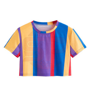 Logotipo personalizado Ropa de mujer Crop Top Camiseta Venta para la venta al por mayor Mujeres Moda Crop Top Camiseta - Product Image 1