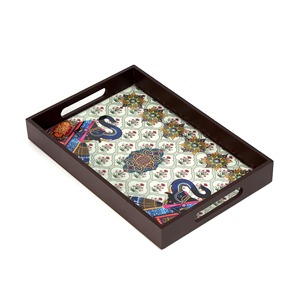 Elegant Metal Enamel Serving Tray High Quality Surface For Home Hotel Restaurant Food Serving Needs - Product Image 3