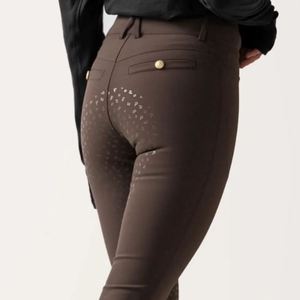 EW Equestrian Customize High Waist Half Seat Grip <b>Knee</b> <b>Patch</b> Riding Horse Compression Breeches - Product Image 3