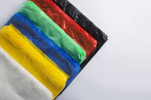 Sacs de T-shirt réutilisables recyclables et écologiques de PE gaufrés pour l'emballage d'épicerie de supermarché Sacs de transport durables de style gilet - Product Image 5