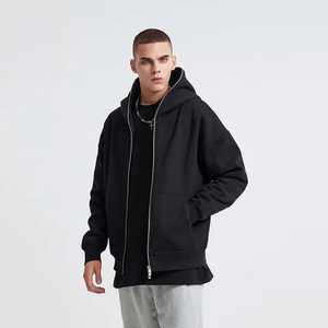 Sudaderas elegantes para hombre de talla grande 100% algodón para invierno-Sudaderas con capucha de moda para adultos en stock de alta calidad - Product Image 2