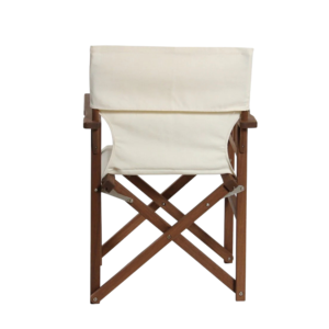 Luxury Solid Teak Round <b>Dining</b> Table Set with Canvas Armchairs Modern Outdoor Resort Furniture - Product Image 4