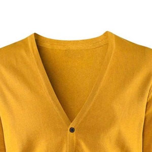 V Neck <b>Women's</b> <b>Cardigans</b> Autumn Solid Knitwear Cotton/Bamboo Fiber Customized Logo Design Size 2026 Wholesale Best Selling - Product Image 2