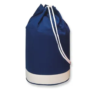 Zaini sportivi personalizzati blu navy con coulisse per merchandising promozionale - Product Image 1