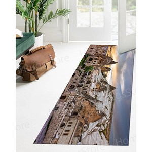 Tapis imprimé Paysage d'hiver de Cappadoce - Tapis moderne de nature pour porte d'entrée, avec poils doux - Product Image 4