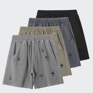 Latest New 2026 Arrival Fashion Streetwear French Terry 100% Cotton <b>Shorts</b> <b>Vintage</b> Wash <b>Shorts</b> <b>Men</b> - Product Image 5
