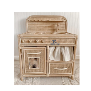 Top vente rotin armoire Machine à laver semblant jouer éducatif enfant meubles poupée jouets 2 à 4 ans bébé jouets accessoires - Product Image 6