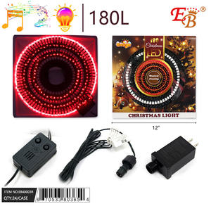 LED natale luce rossa con musica 24PC/CS IP67 valutato per uso esterno su alberi e corde - Product Image 1