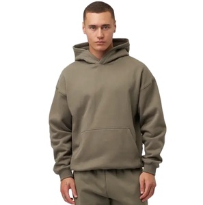 Sweat-shirt pour homme tendance, couleur unie, de haute qualité, respirant, avec de grandes poches - Product Image 4