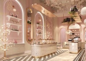 Estante creativo de madera para pan, soporte de exhibición, servicio de diseño 3D, vitrina de cristal para almacenamiento y exhibición de pan y pastelería - Product Image 2