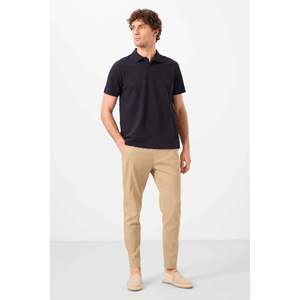 Pantalones Chinos Tommylife para Hombre, Corte Estándar, Tejido Ligero y Elástico, Mezcla de Algodón Azul Marino, Cómodos para Uso Diario - Product Image 2