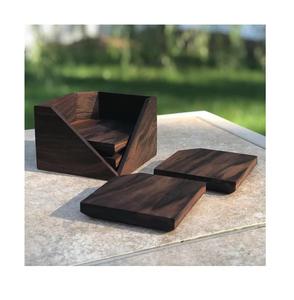 Décoration de dessus de table Ensemble de sous-verres à thé en bois de manguier Fabricant et exportateur Conception personnalisée Dessous de verre en bois de table - Product Image 5