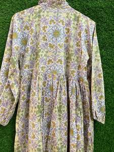 Nouvelle Collection haut imprimé fleuri robe en coton bio femme ample tenue de soirée décontractée longue robe tunique été formel coton indien - Product Image 5