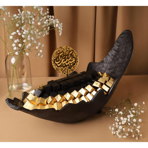 Bols en métal enduit de poudre verte de qualité supérieure mariages de luxe Ramadan décor à la maison bol à chocolat avec support en or à prix bon marché - Product Image 4