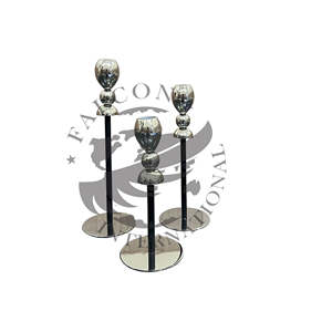 <b>Christmas</b> Decorative Durable Silver Plated Aluminum Elegant Tall Candlestick Holder Customized Sizes Handmade Home Decoration - Product Image 5