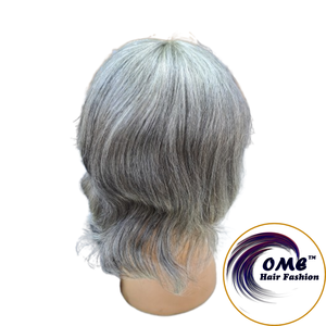 OME Men's Indian Remy Human Hair Toupee Silk Base Front Hair System Natural Hairline Bleached Knots 100% Density Light <b>Brown</b> - Product Image 5