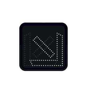 ป้ายไฟจราจร LED แบบ AC ขนาด 60 x 60 ซม. สัญลักษณ์ "เลี้ยวขวา" - Product Image 1