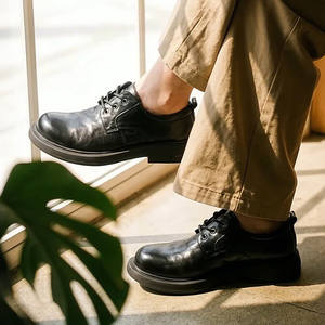 Chaussures décontractées légères avec semelle absorbant la transpiration et structure flexible, chaussures de tous les jours pour hommes, chaussures en cuir - Product Image 4