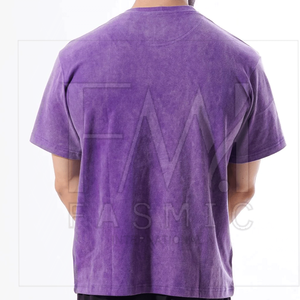 Drop Shoulder Hombres Camisetas lavadas con ácido 100% Algodón O-cuello Camisetas de alta calidad con tela personalizable - Product Image 6