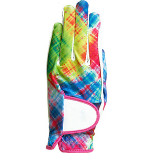 ถุงมือกอล์ฟผู้ชายสีสันสดใส ลายไท-ได สำหรับมือขวา กันลื่น หนังแท้ ปิดด้วยแถบตีนตุ๊กแก KATBROS INDUSTRY รุ่น MP-MGG-066 - Product Image 1