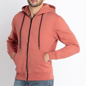 Impression personnalisée hommes sweat à capuche zippé coton polaire décontracté basique sweats à capuche zippés en gros sweat à capuche pour homme - Product Image 4