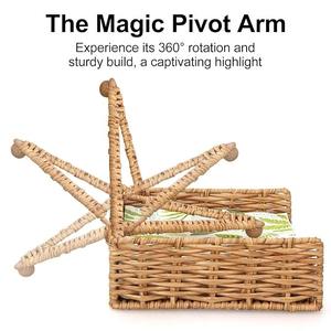 ที่ใส่ผ้าเช็ดปากปอกระเจาทรงสี่เหลี่ยมทันสมัยสำหรับโต๊ะสไตล์เก๋ไก๋สำหรับรับประทานอาหารที่บ้านและห้องครัวใช้ในร้านอาหารโต๊ะใช้ในอินเดีย - Product Image 3