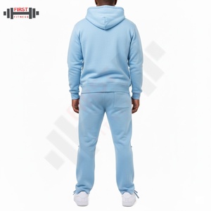 Conjunto de Sudadera con Capucha y Pantalones Deportivos para Hombre, con Apliques Personalizados, Impresión DTG, Lavado Ácido, Estilo Desteñido, Corte Acampanado - Product Image 5