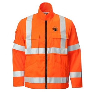 Chaquetas de Seguridad Reflectantes de Alta Visibilidad Personalizadas, Chaquetas de Trabajo de Alta Visibilidad para Construcción, Abrigos con Bolsillos, Mangas Largas para Hombre, Certificación CE - Product Image 2