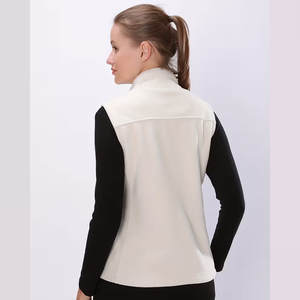 Wholesale Custom Made Logo <b>Women's</b> Knitted Lightweight Fleece Lined Eco-Friendly Sleeveless Outerwear <b>Vest</b> with Front Pocket - Product Image 2