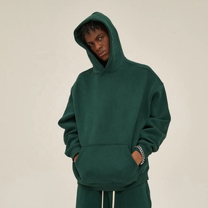 Meilleure vente Midweight à capuche solide hommes respirant personnalisé surdimensionné 2 pièces ensembles 100% coton polaire propre votre conception - Product Image 2