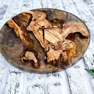 EDGE EPOXY WALL CLOCK BEST Quality Wooden Resin Epoxy Wall Clock Hand Crafted Wooden Resin Epoxy Wall Clock Wholes - Product Image 4
