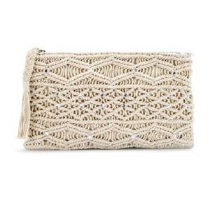 Sac cabas en macramé fait à la main en coton naturel avec cordon de serrage multicolore pour femmes sac à bandoulière de style bohème avec doublure au design personnalisé - Product Image 2