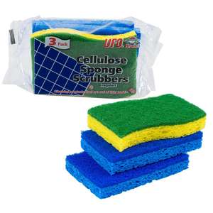 Esponja de Celulosa de Alta Absorción de Agua Marca UFO, Paquete de 3, Origen Estadounidense - Product Image 1