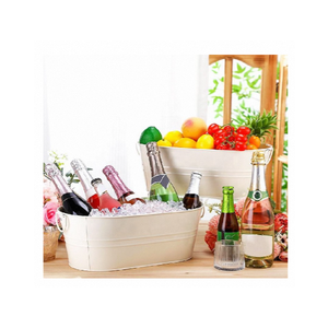 Bac à bière galvanisé durable avec impression de marque personnalisée, grand seau à glace conçu pour la présentation de boissons et le service lors de fêtes - Product Image 5