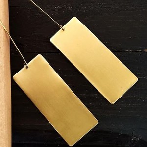 Handmade Brass <b>Earrings</b> Women Elegant Natural Color Modern Traditional Jewelry Lightweight Design Artisan Craft Customizable - Product Image 5