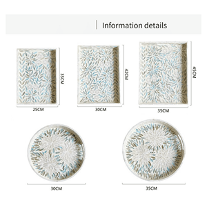 Plats et assiettes en nacre, vaisselle artisanale en coquille de nacre pour le service de restaurant et la décoration de table, Vietnam - Product Image 4