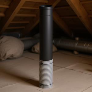 Kit de support pour cuisinière industrielle autoportante Cadel avec échappement supérieur et concentrique 50200003 en acier inoxydable pour combustible à granulés - Product Image 3