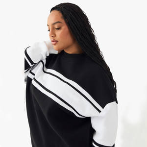 Sudadera de cuello redondo con logotipo personalizado OEM para mujer, sudaderas con capucha ajustadas de manga larga con estampado, sudaderas de invierno de estilo informal, color personalizado - Product Image 4