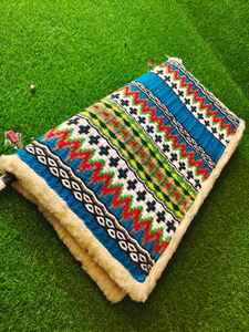 Western Show Horse Saddle Blanket Diseño de Nueva Zelanda Manta de sillín de lana hecha a mano Top Wool Saddle Pad Size - Product Image 2