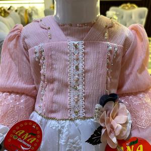 2024 belle coton robes Collection nouveau Design motif Floral Satin bébé fille robes de soirée pour printemps enfants fleur - Product Image 5