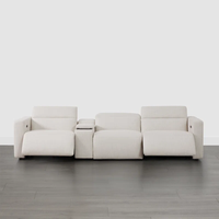 Canapé inclinable moderne de luxe Canapé sectionnel Mobilier de salon en tissu personnalisable avec cadre en métal